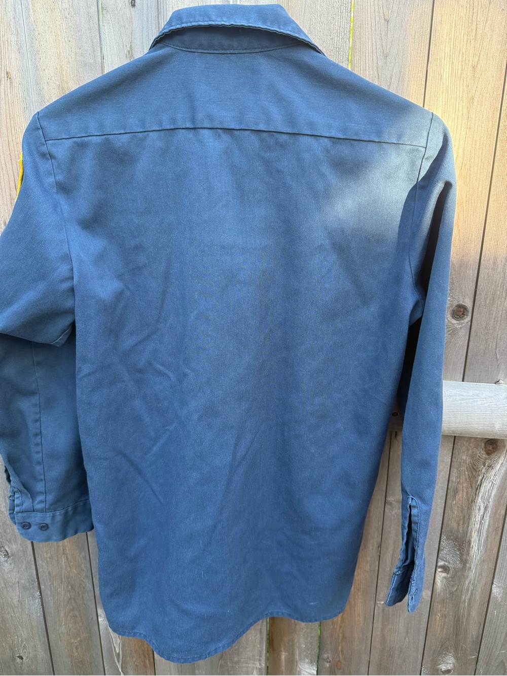 1970’s industrial Dickies Navy Blue Work Shirt with Red Embroidery - Picture 3 of 10